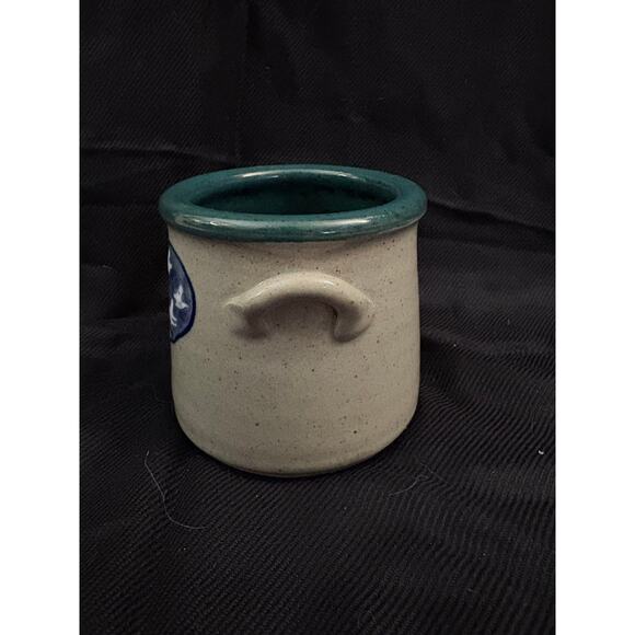 Great Bay Pottery NH Salt-glazed Mini Crock Patriotic Heart Country Primitive - Picture 5 of 8